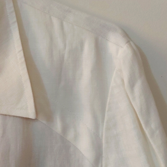 Anne Klein linen 3/4 top - Picture 5 of 10